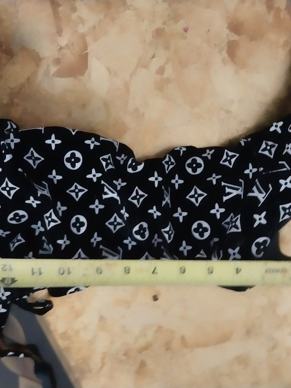Sexy Black & White suede LV print thigh high, High heel Boots. - Picture 3 of 3